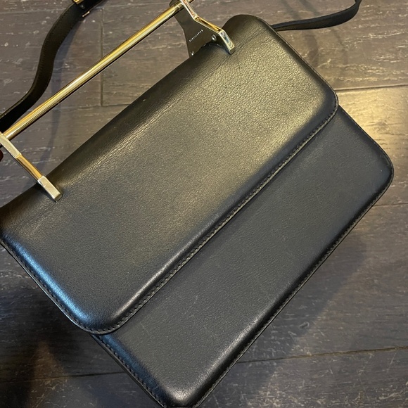 M2malletier La Fleur du Mal leather shoulder bag handbag clutch in black metal - Picture 4 of 16